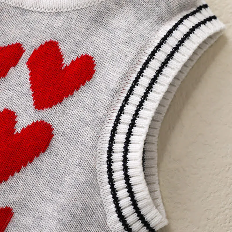 Baby Heart Knitted Casual Vest