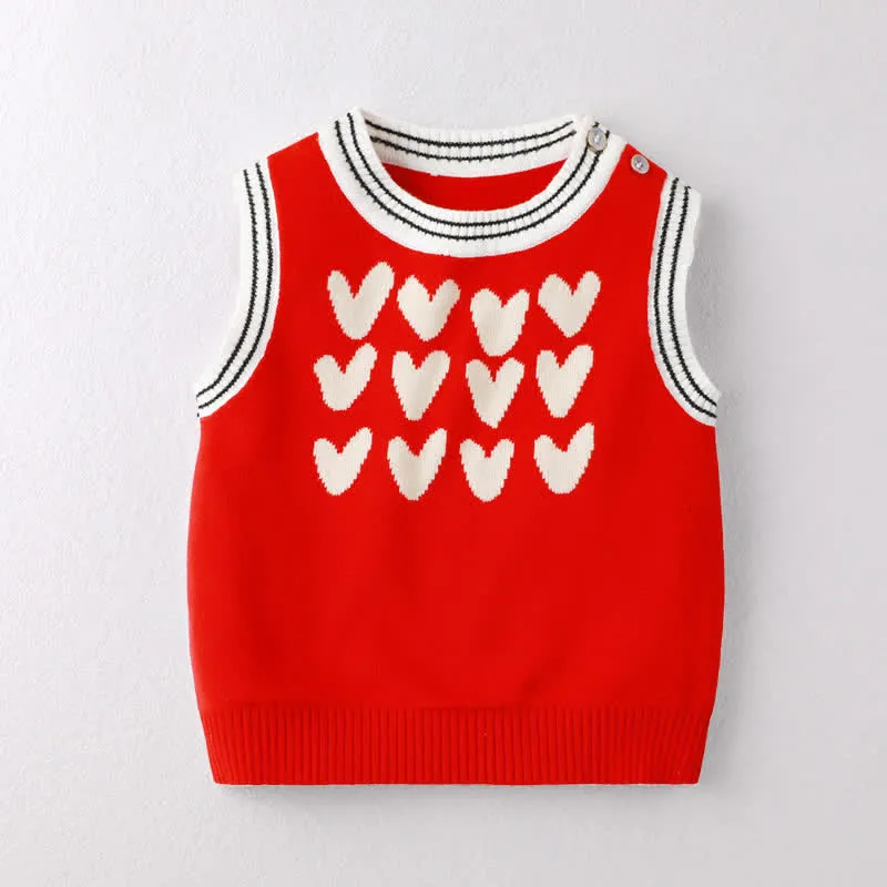 Baby Heart Knitted Casual Vest