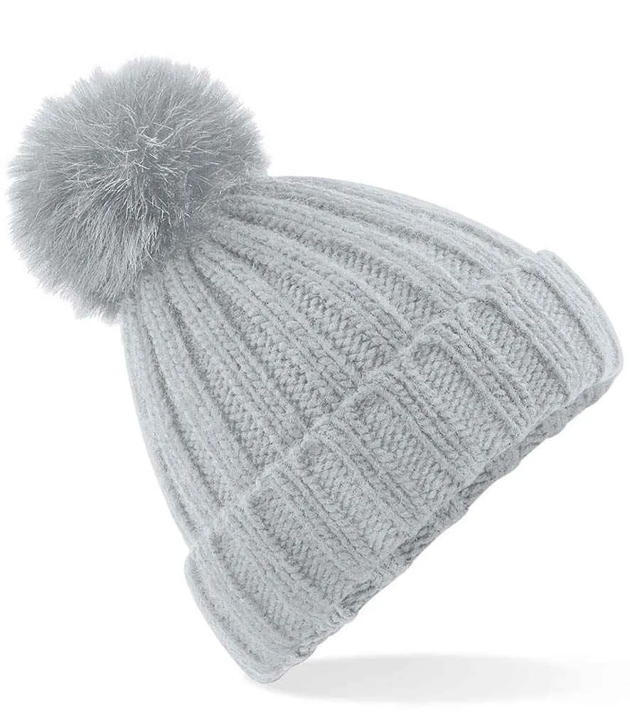 Beechfield Verbier Fur Pop Pom Beanie | Multicolor | One Size