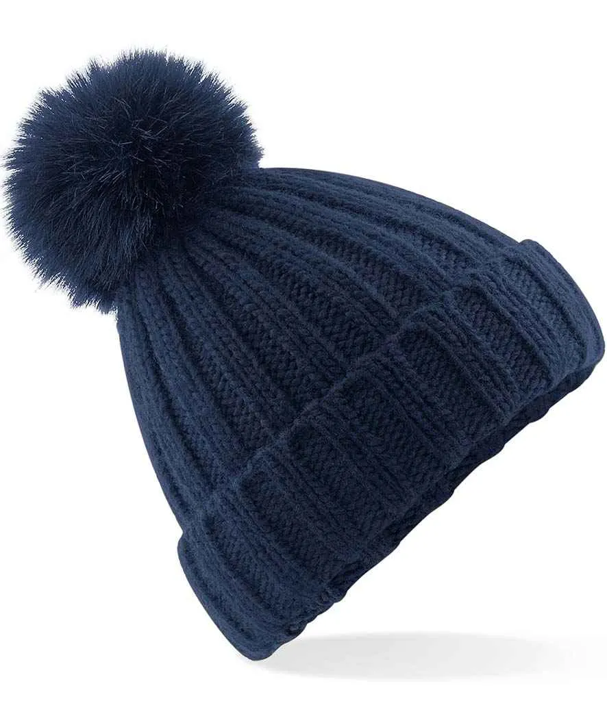 Beechfield Verbier Fur Pop Pom Beanie | Multicolor | One Size