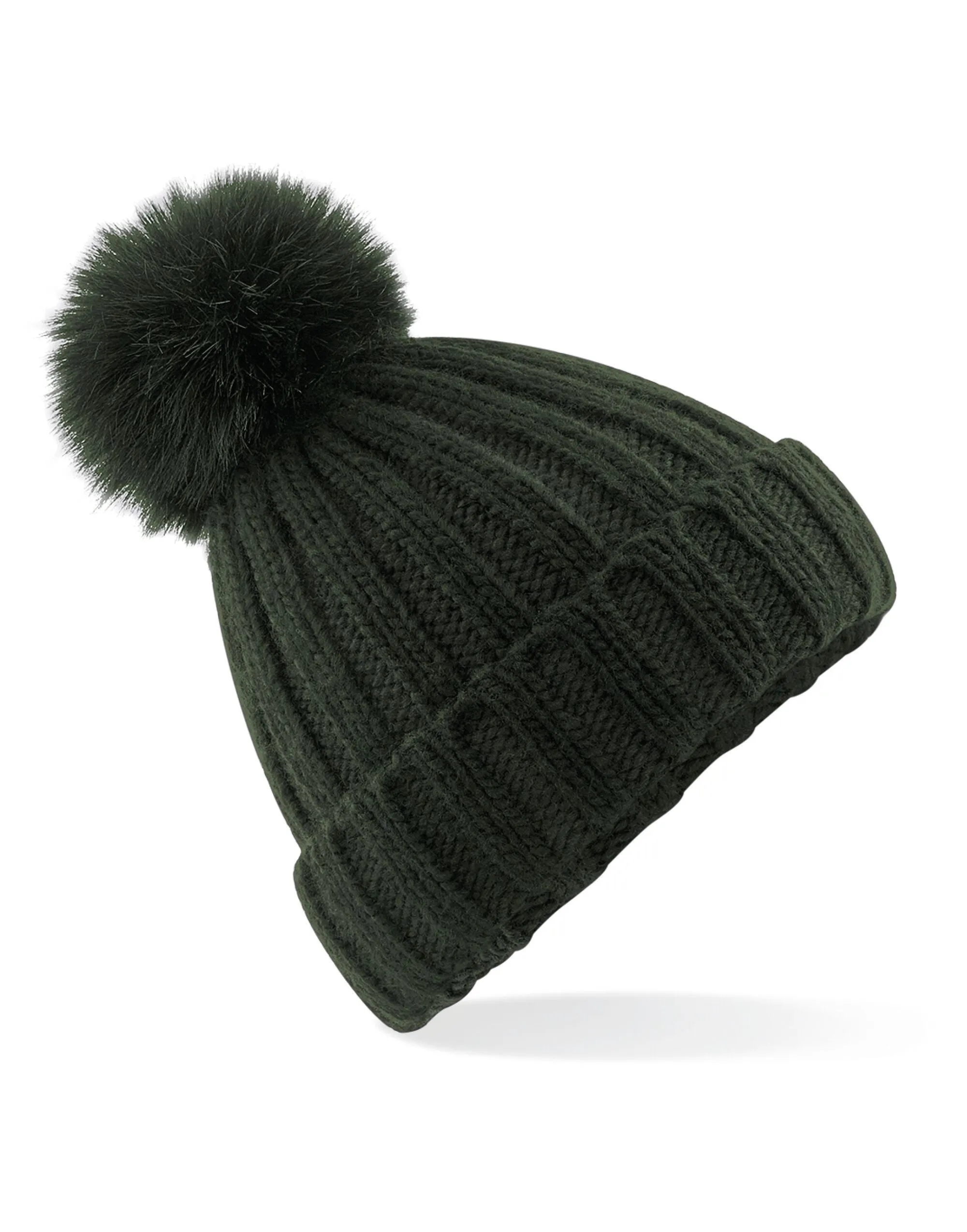 Beechfield Verbier Fur Pop Pom Beanie | Multicolor | One Size