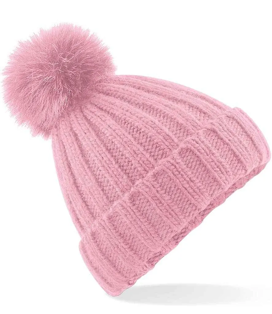 Beechfield Verbier Fur Pop Pom Beanie | Multicolor | One Size