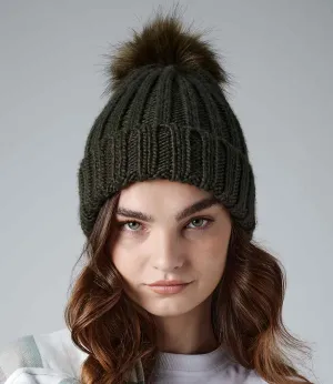 Beechfield Verbier Fur Pop Pom Beanie | Multicolor | One Size
