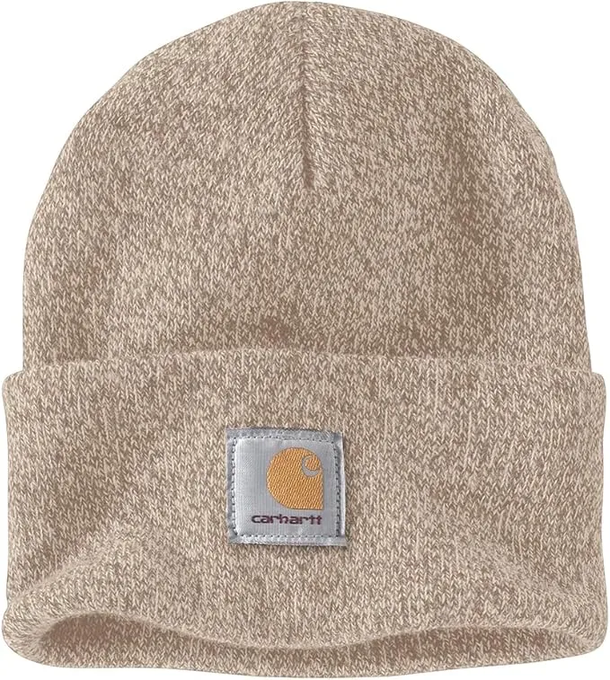 Carhartt Men's Knit Cuffed Beanie Flaxseed/Oat Milk Marl