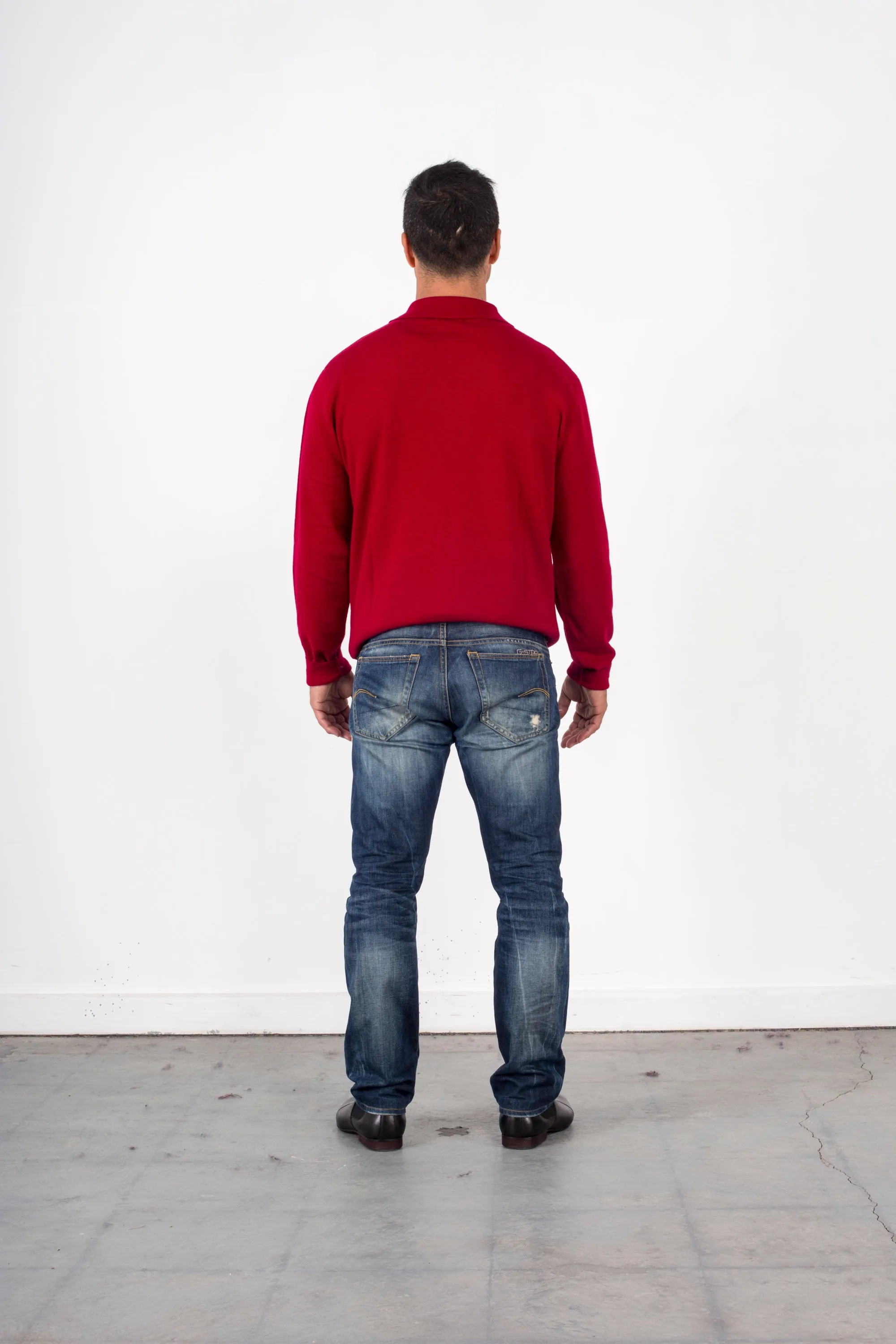Cashmere-merino half Zip Collar Pullover