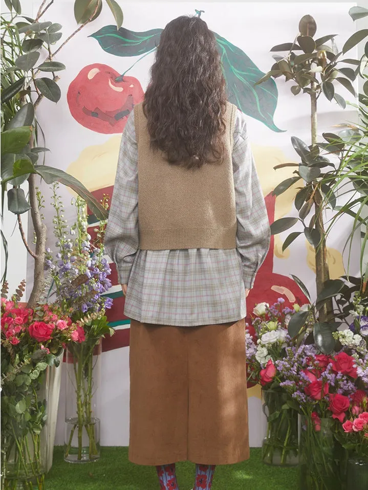 Cherry Cupcake Jacquard Knitted Vest