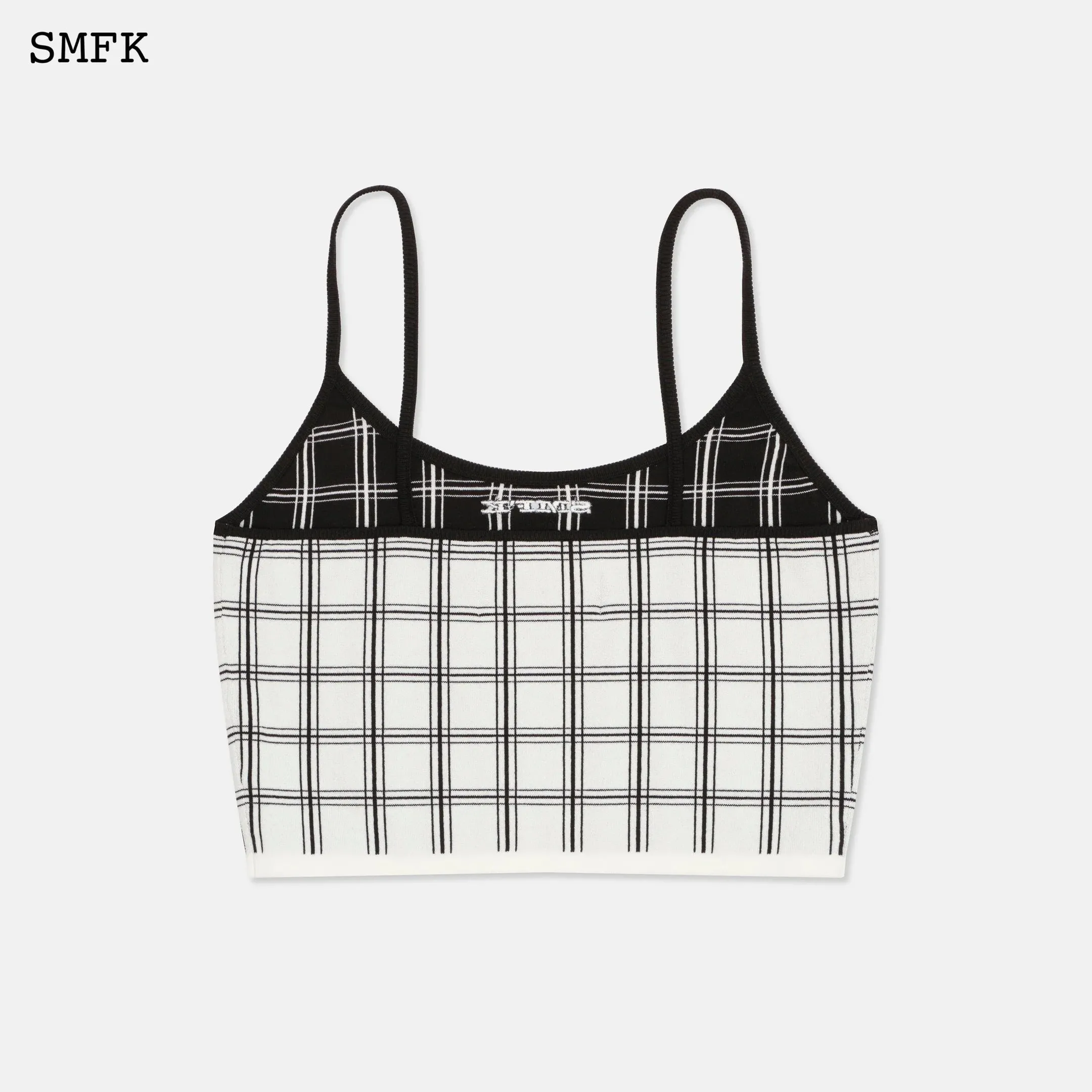 Compass White Checkered Knitted Vest