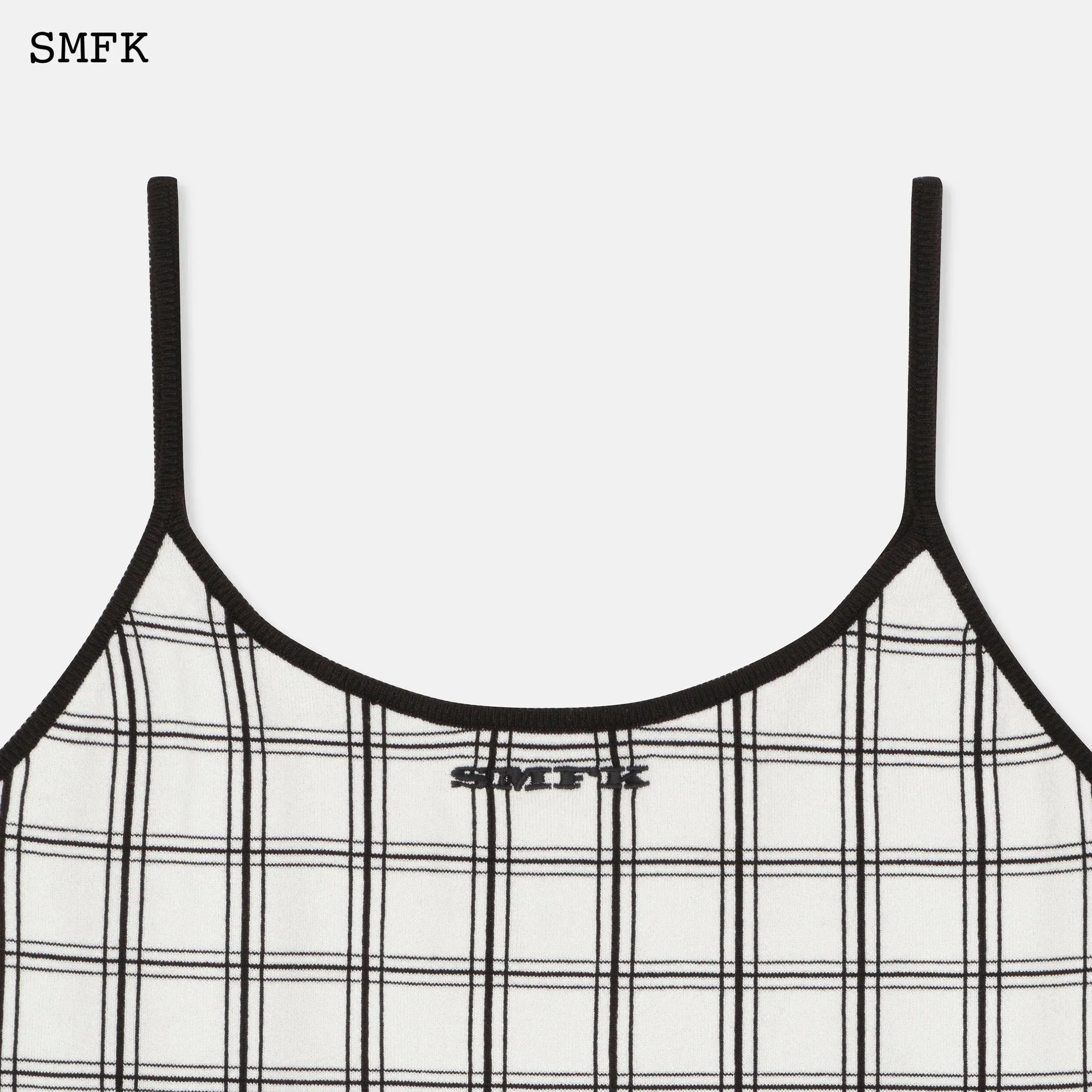 Compass White Checkered Knitted Vest