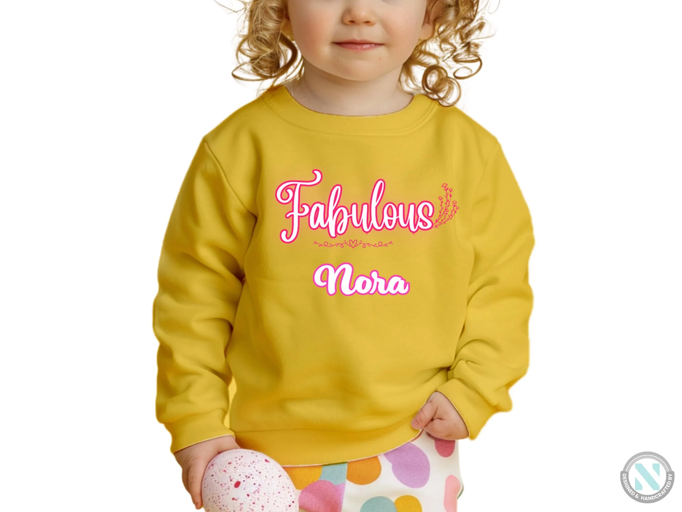Custom Jumper Toddler Girls Sweatshirt Gift with Fabulous Text