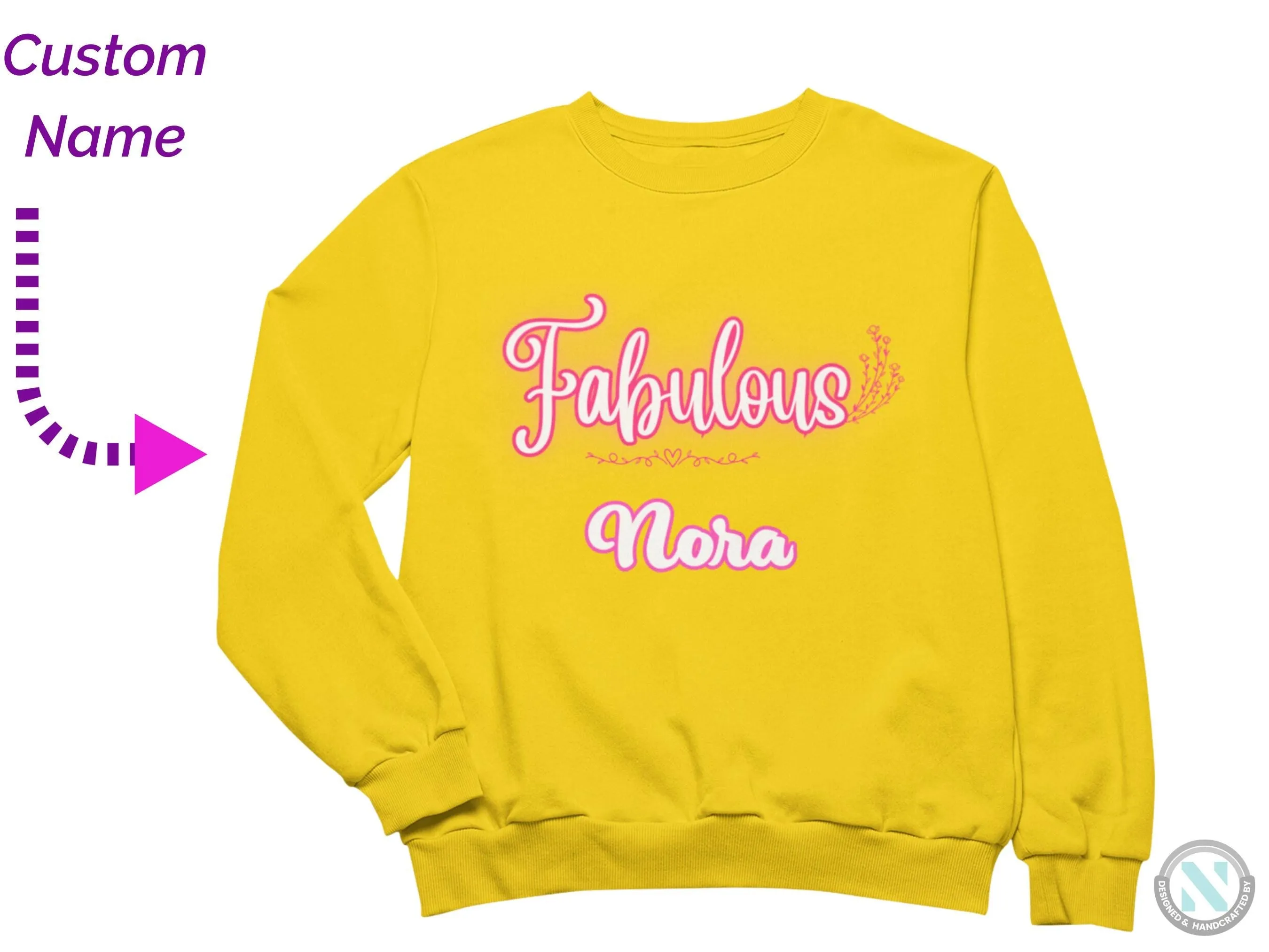 Custom Jumper Toddler Girls Sweatshirt Gift with Fabulous Text
