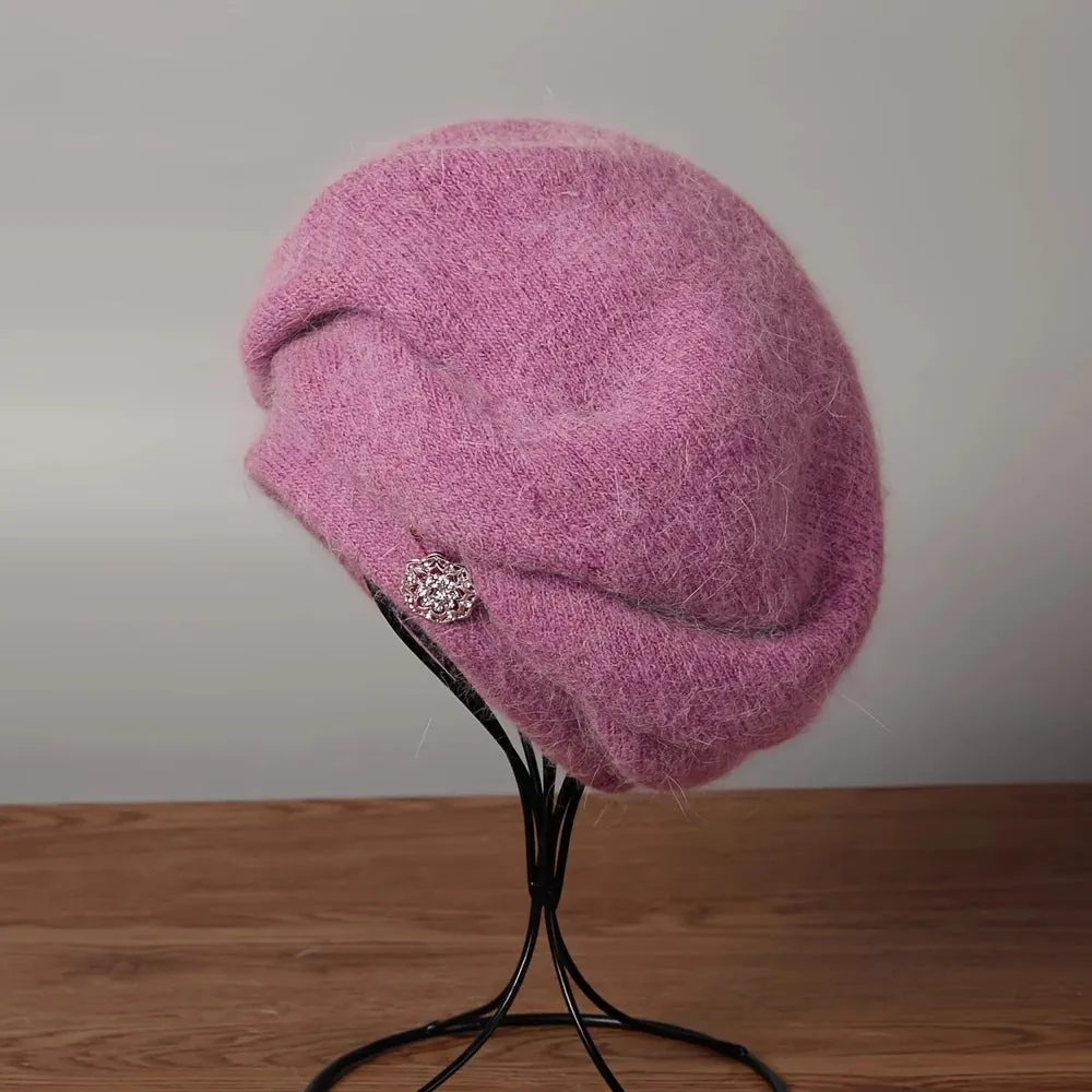 Double Layered Thickened Rabbit Fur Large Circumference Fashion Versatile Hat