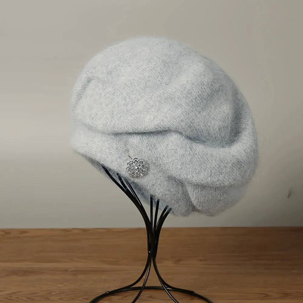 Double Layered Thickened Rabbit Fur Large Circumference Fashion Versatile Hat