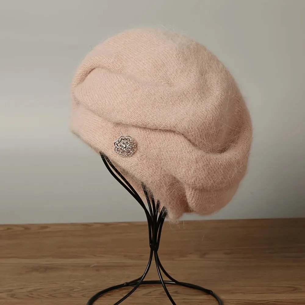 Double Layered Thickened Rabbit Fur Large Circumference Fashion Versatile Hat