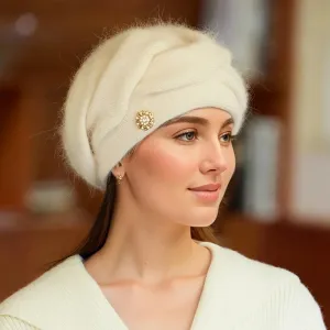 Double Layered Thickened Rabbit Fur Large Circumference Fashion Versatile Hat