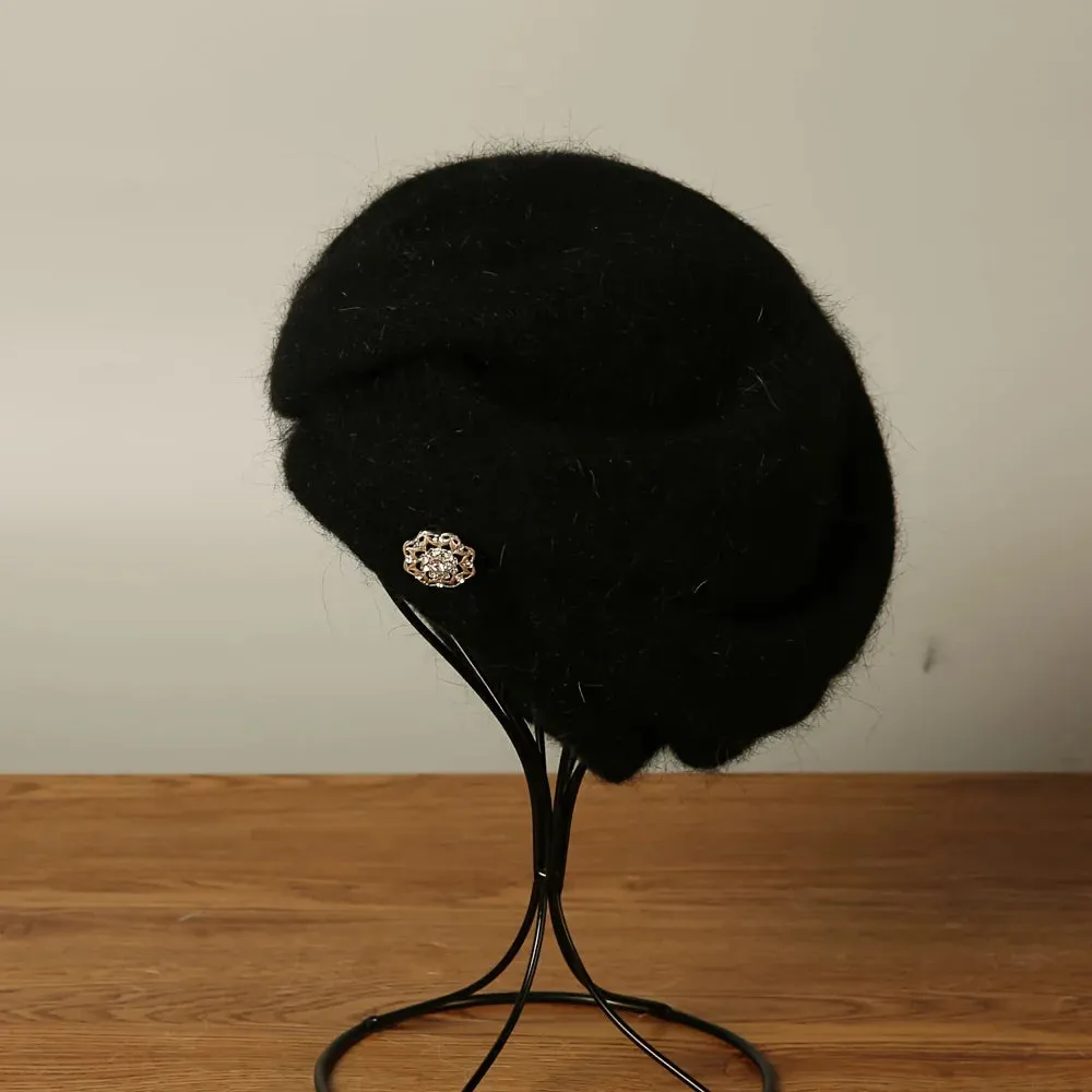 Double Layered Thickened Rabbit Fur Large Circumference Fashion Versatile Hat
