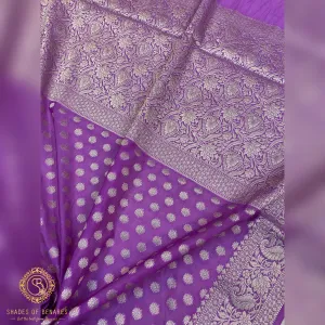 Enchanting Light Purple Handloom Georgette Banarasi Sari: A Versatile Wardrobe Essential
