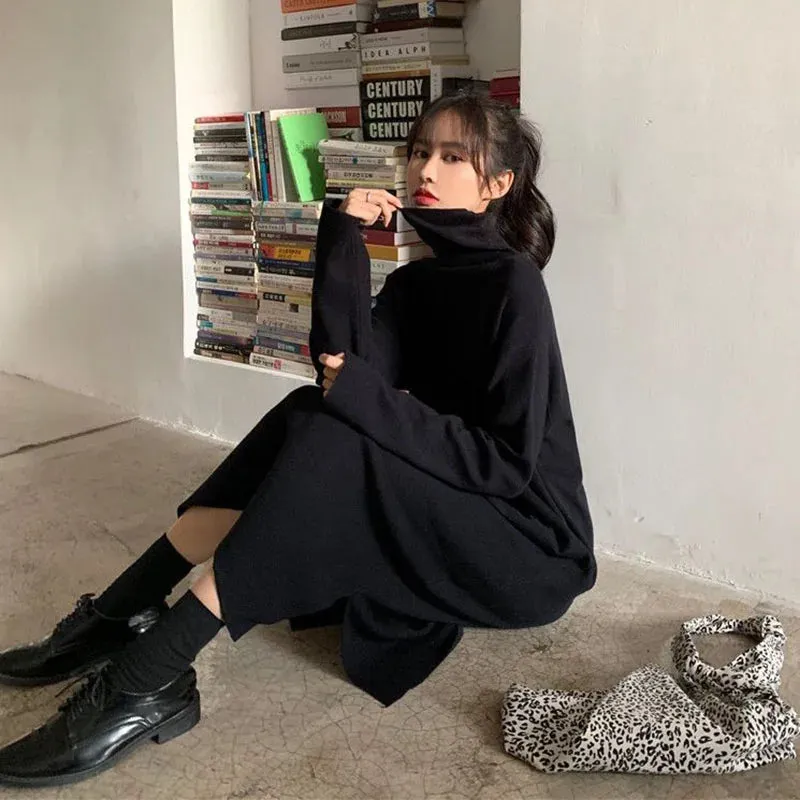 Evangeline - Cozy Turtleneck Long Dress for Women