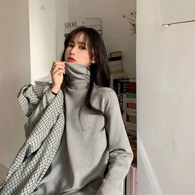 Evangeline - Cozy Turtleneck Long Dress for Women