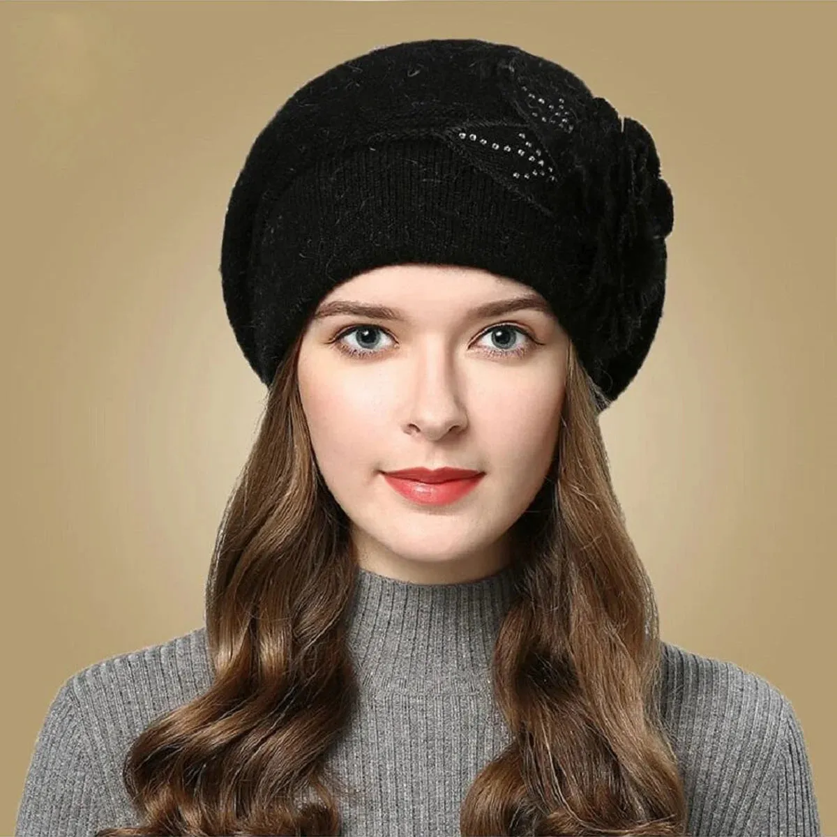 Fashion Versatile Thickened Plushed Rabbit Hair Ear Protection Hat