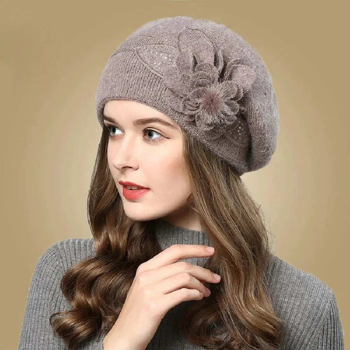 Fashion Versatile Thickened Plushed Rabbit Hair Ear Protection Hat
