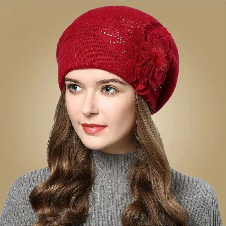 Fashion Versatile Thickened Plushed Rabbit Hair Ear Protection Hat