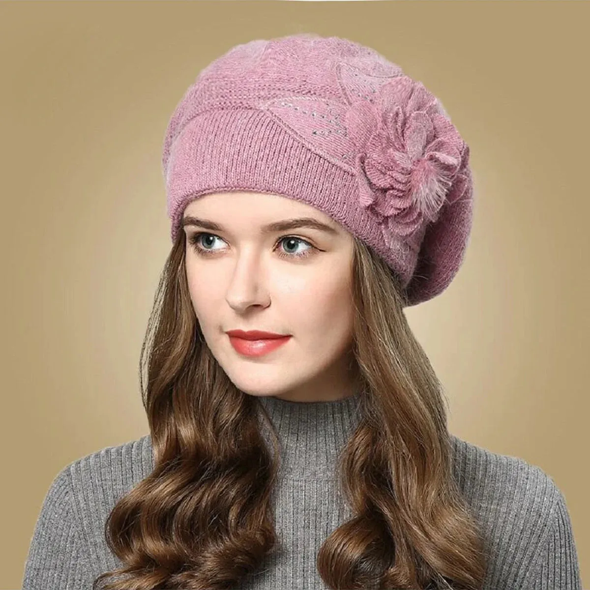 Fashion Versatile Thickened Plushed Rabbit Hair Ear Protection Hat