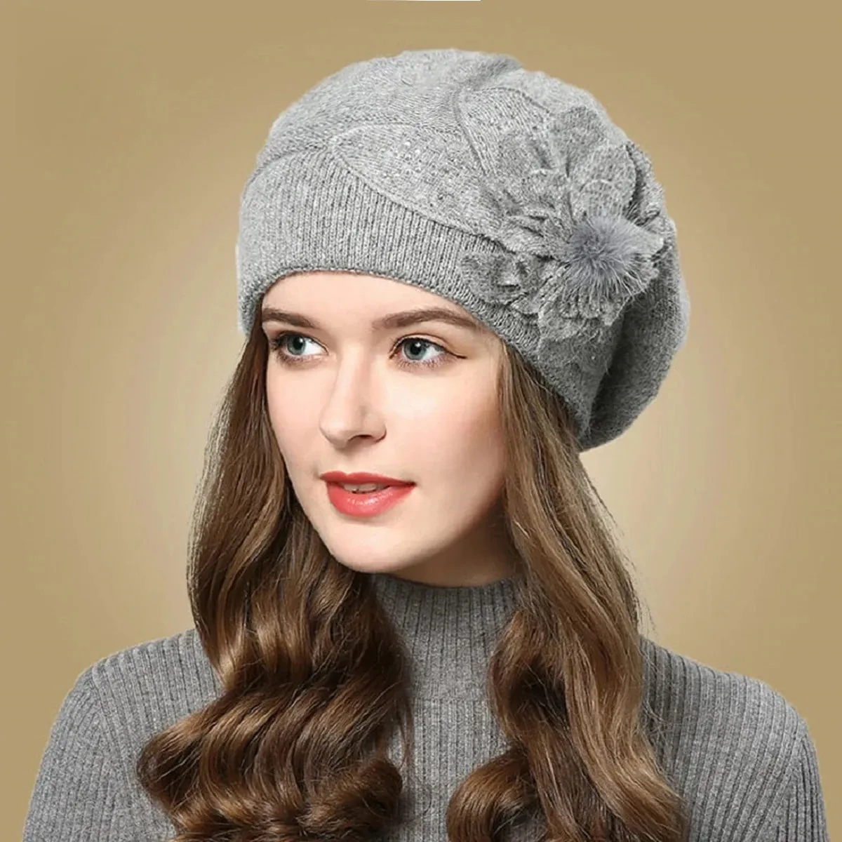 Fashion Versatile Thickened Plushed Rabbit Hair Ear Protection Hat