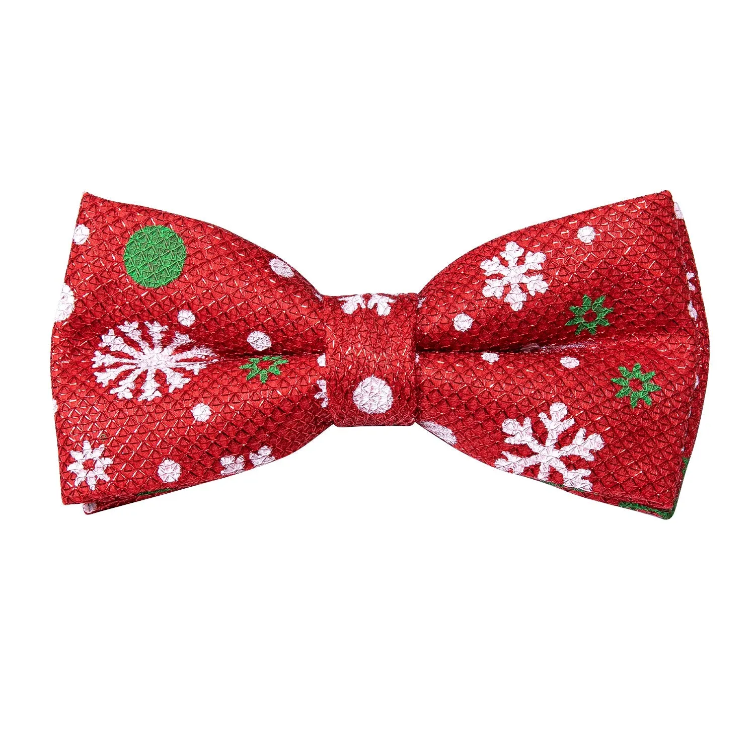 Festive Red Snowflake Jacquard Vest Set