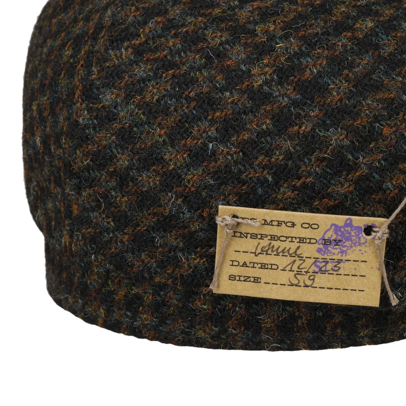 Harris Tweed Houndstooth Driver Cap by Stetson