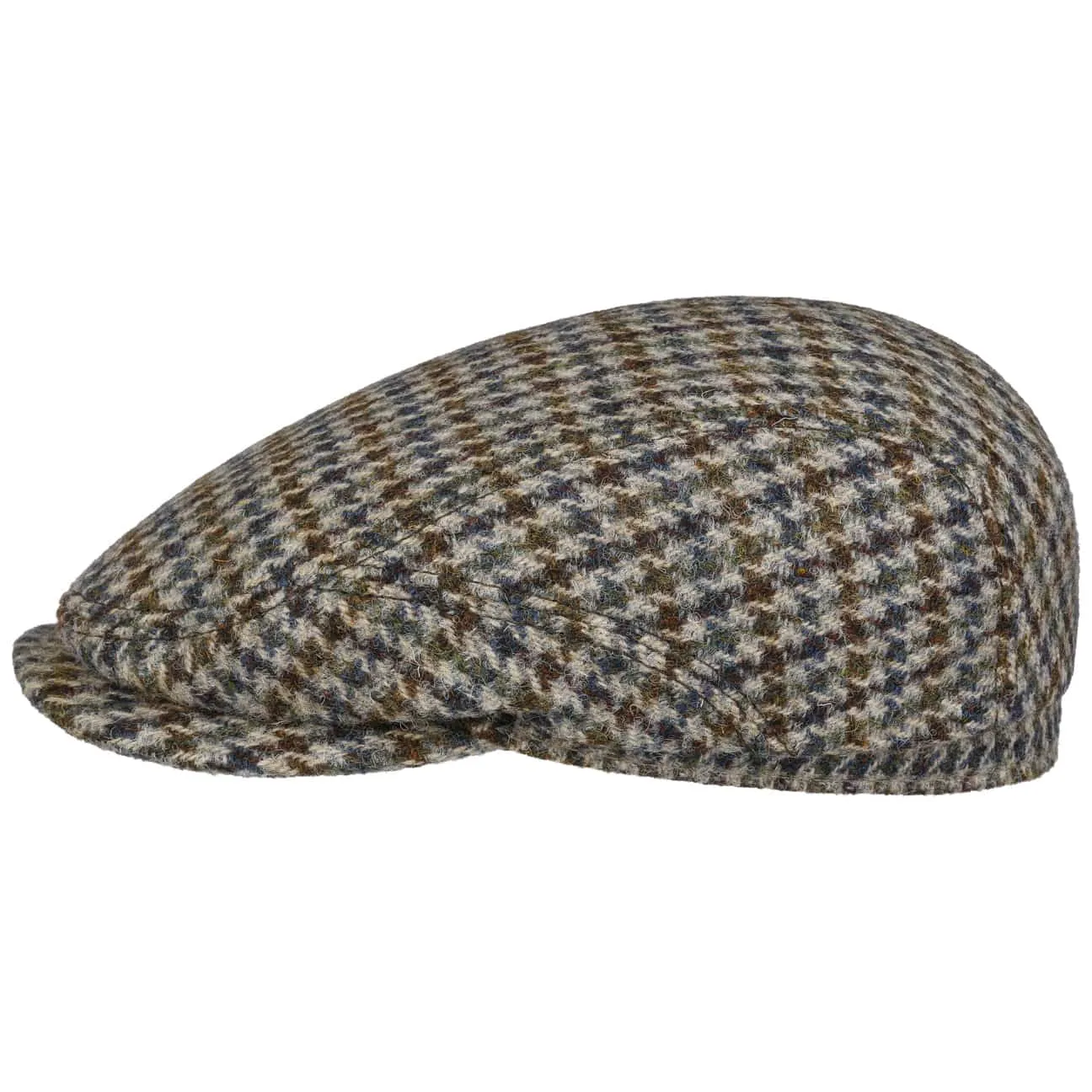 Harris Tweed Houndstooth Driver Cap by Stetson