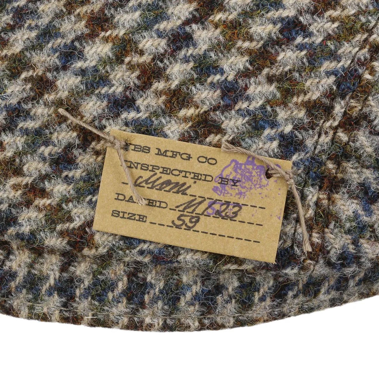 Harris Tweed Houndstooth Driver Cap by Stetson