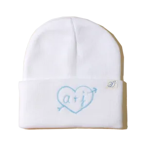 Heart Initial Custom Beanie