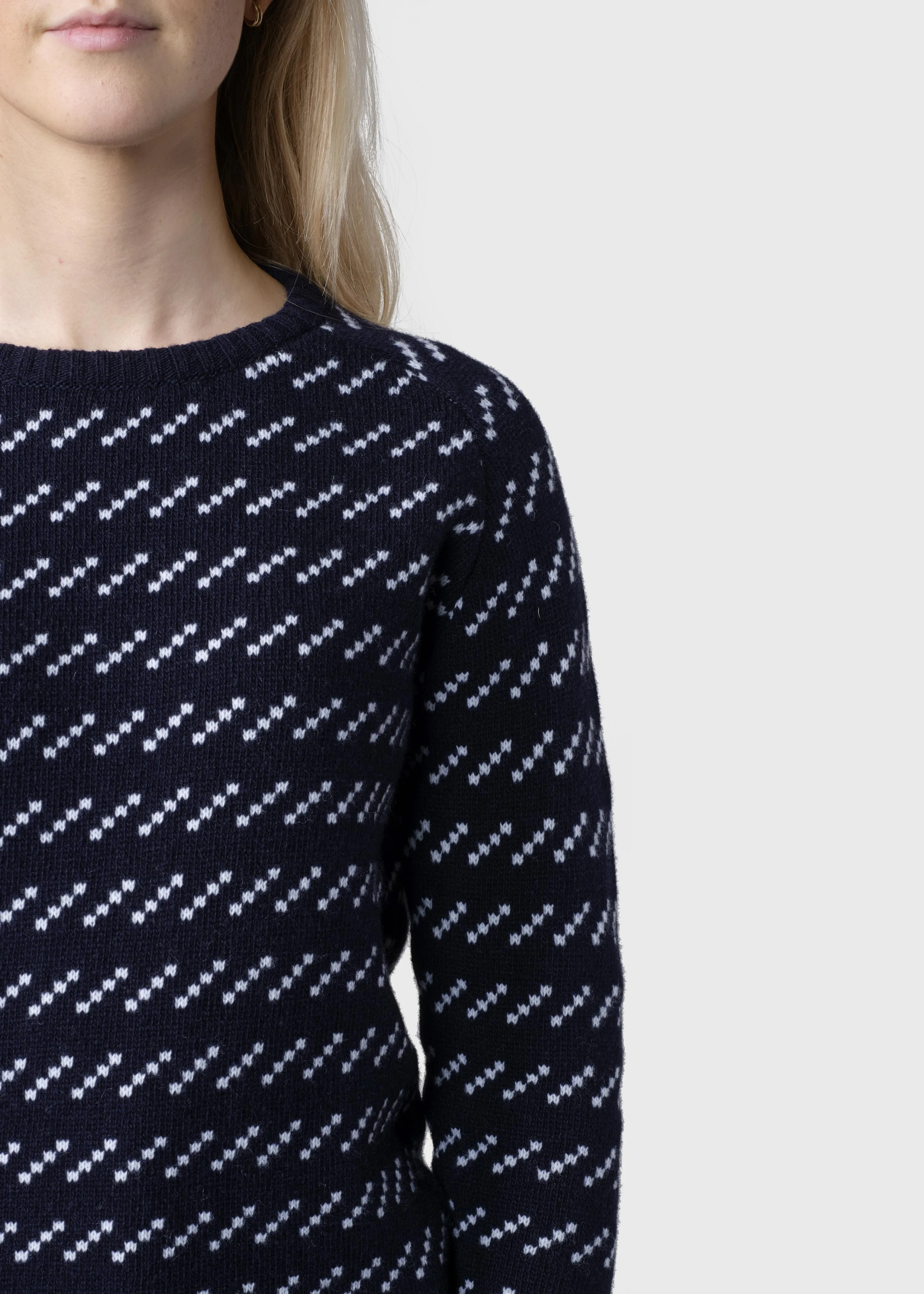 Hilda knit  - Navy/cream