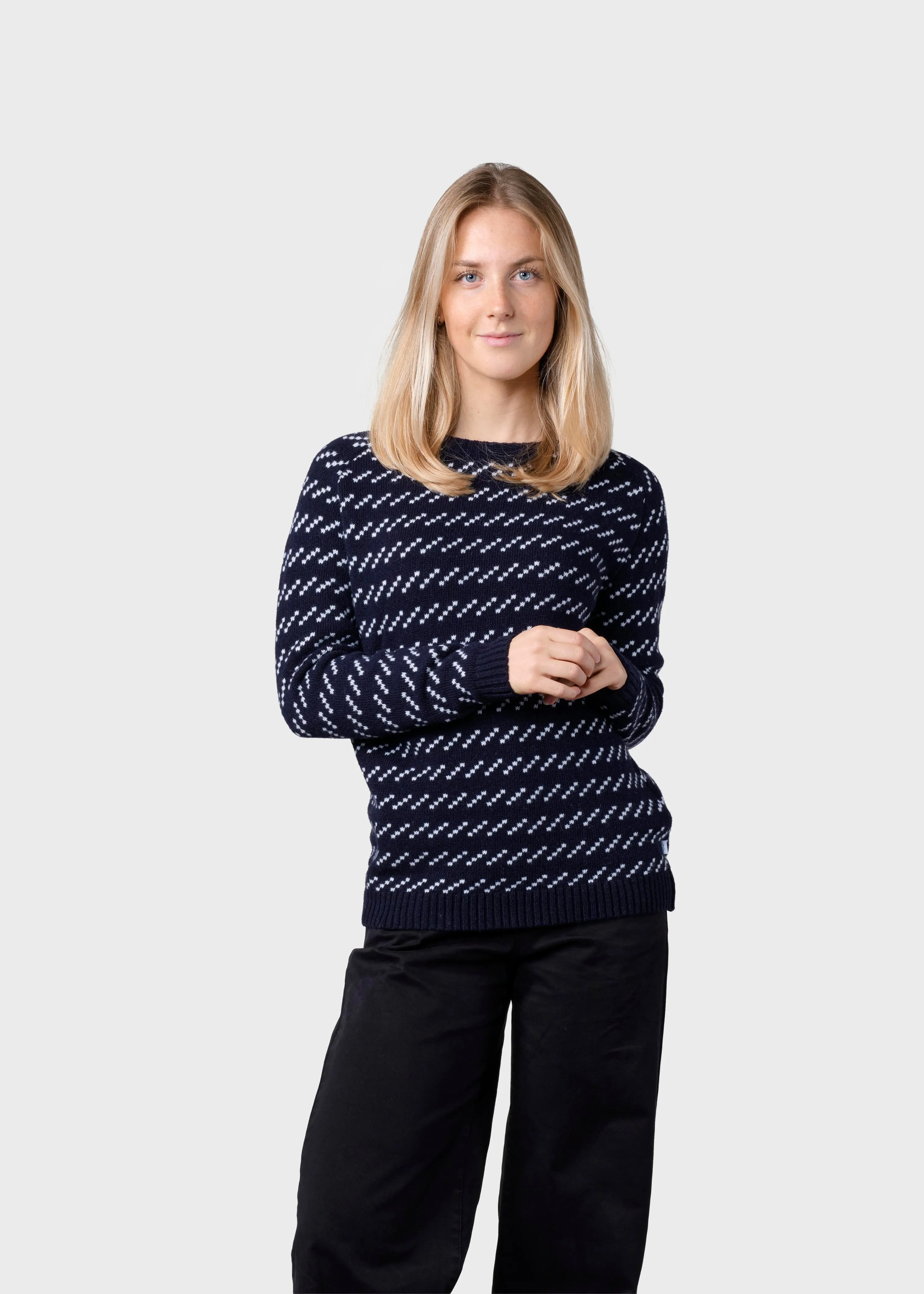 Hilda knit  - Navy/cream