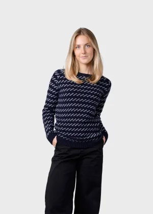 Hilda knit  - Navy/cream