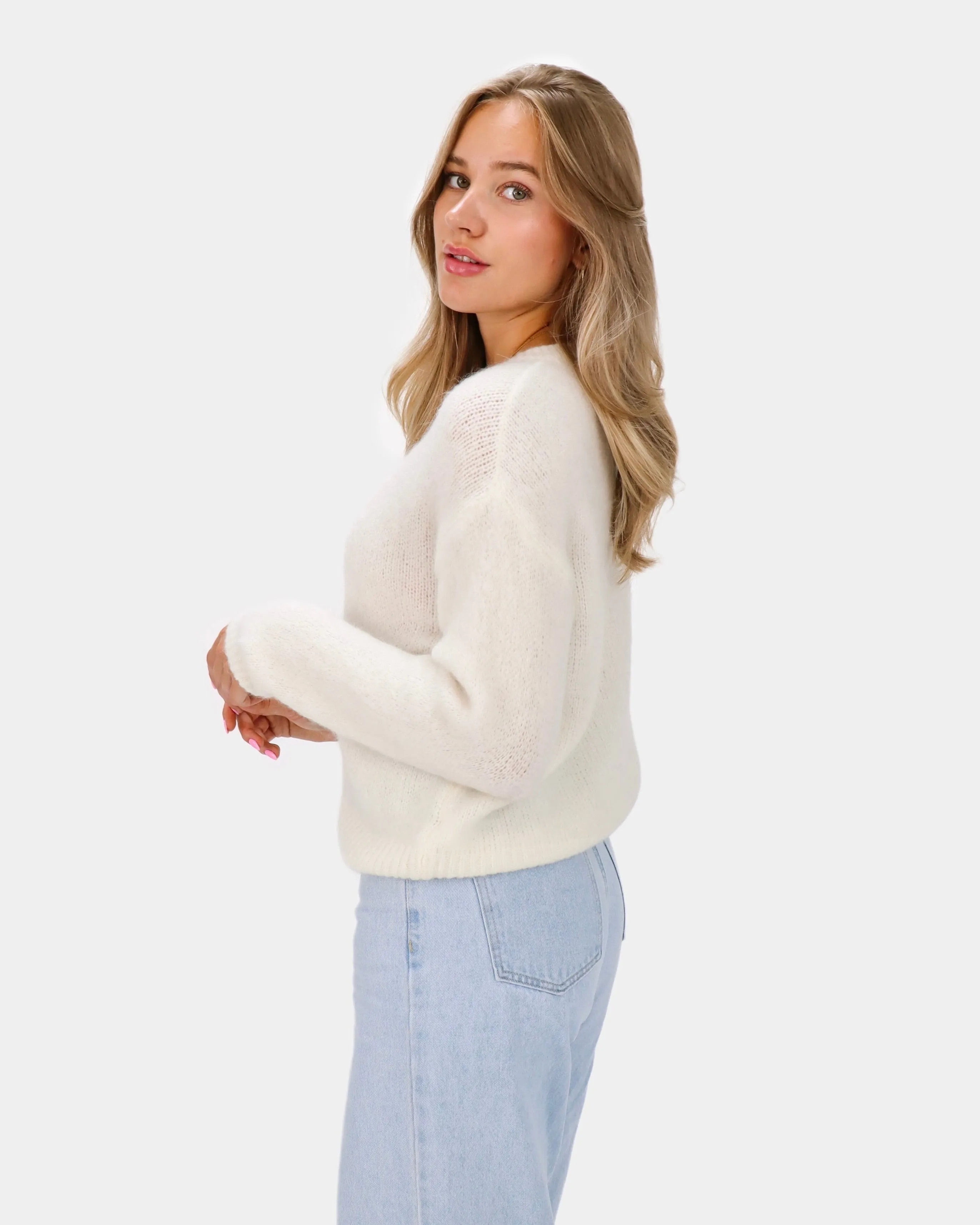 Knitted Cardigan White