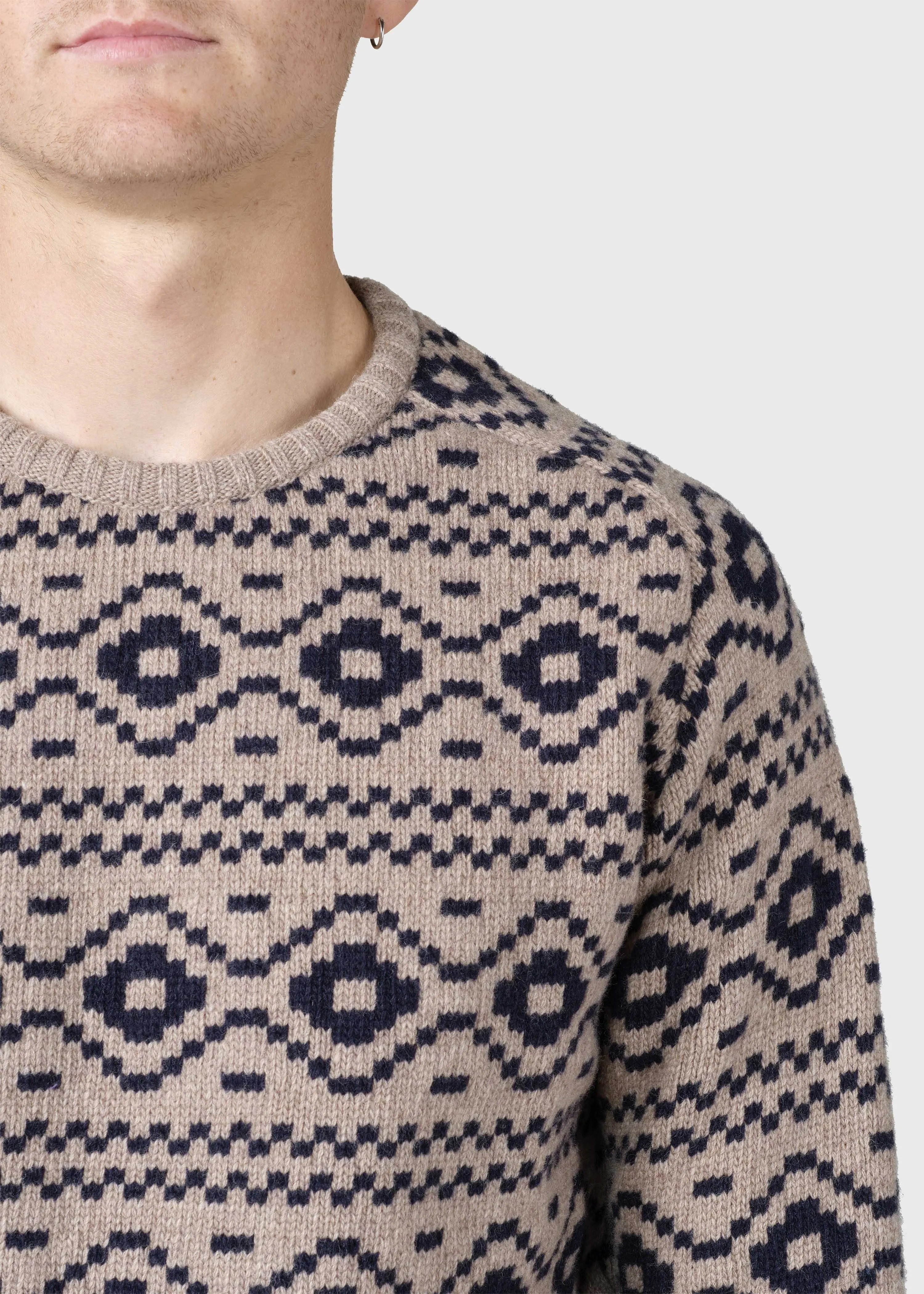 Marlon knit  - Sand/navy