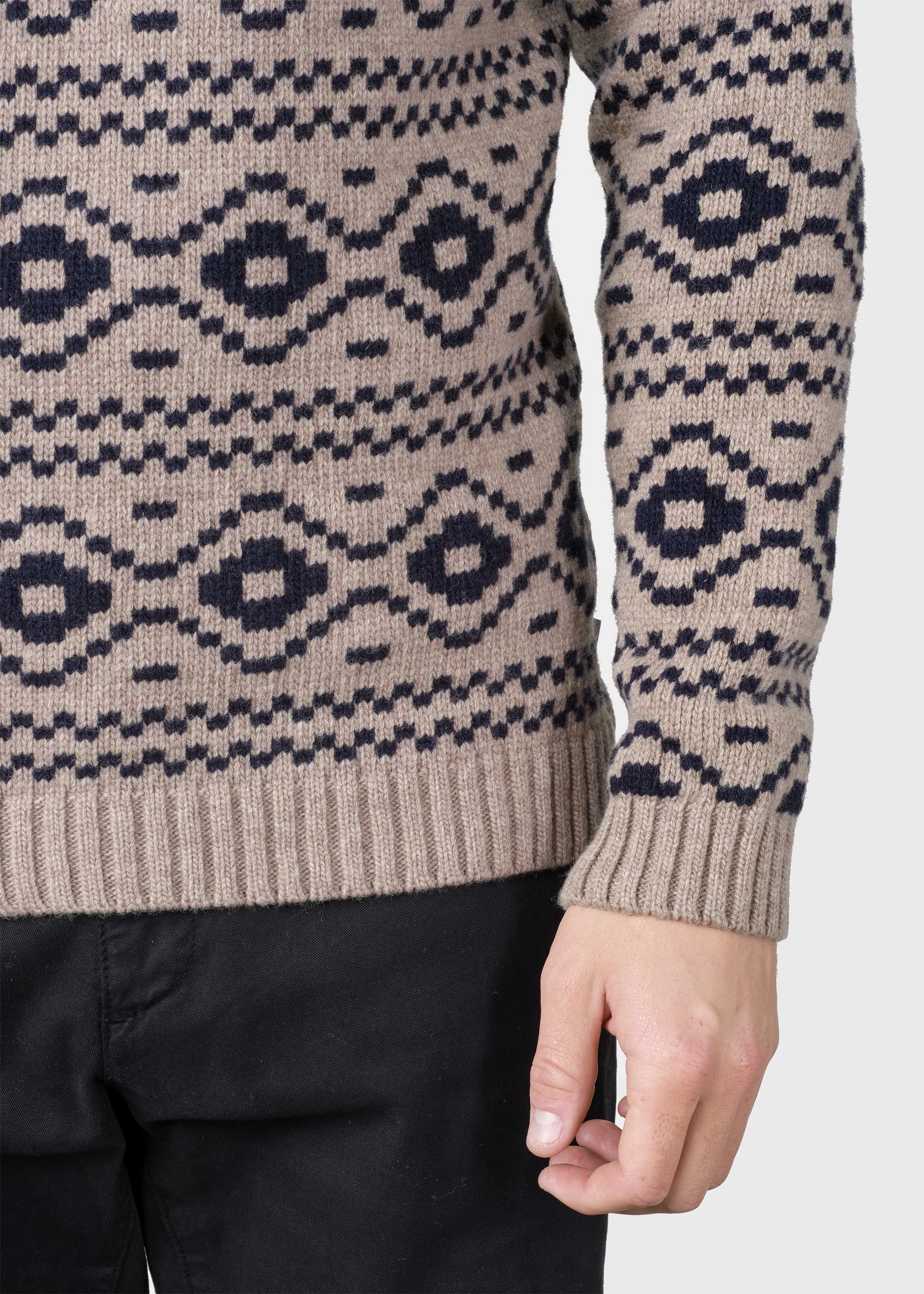 Marlon knit  - Sand/navy