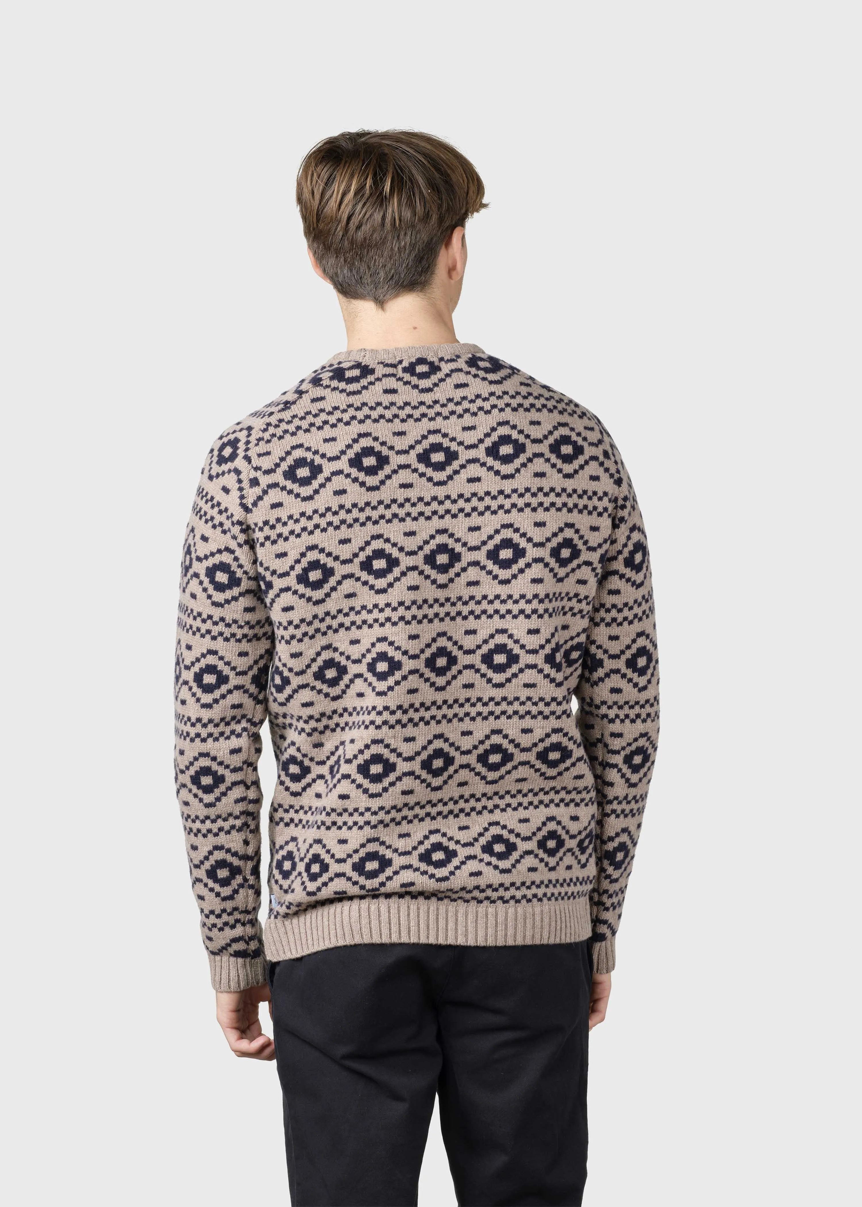 Marlon knit  - Sand/navy