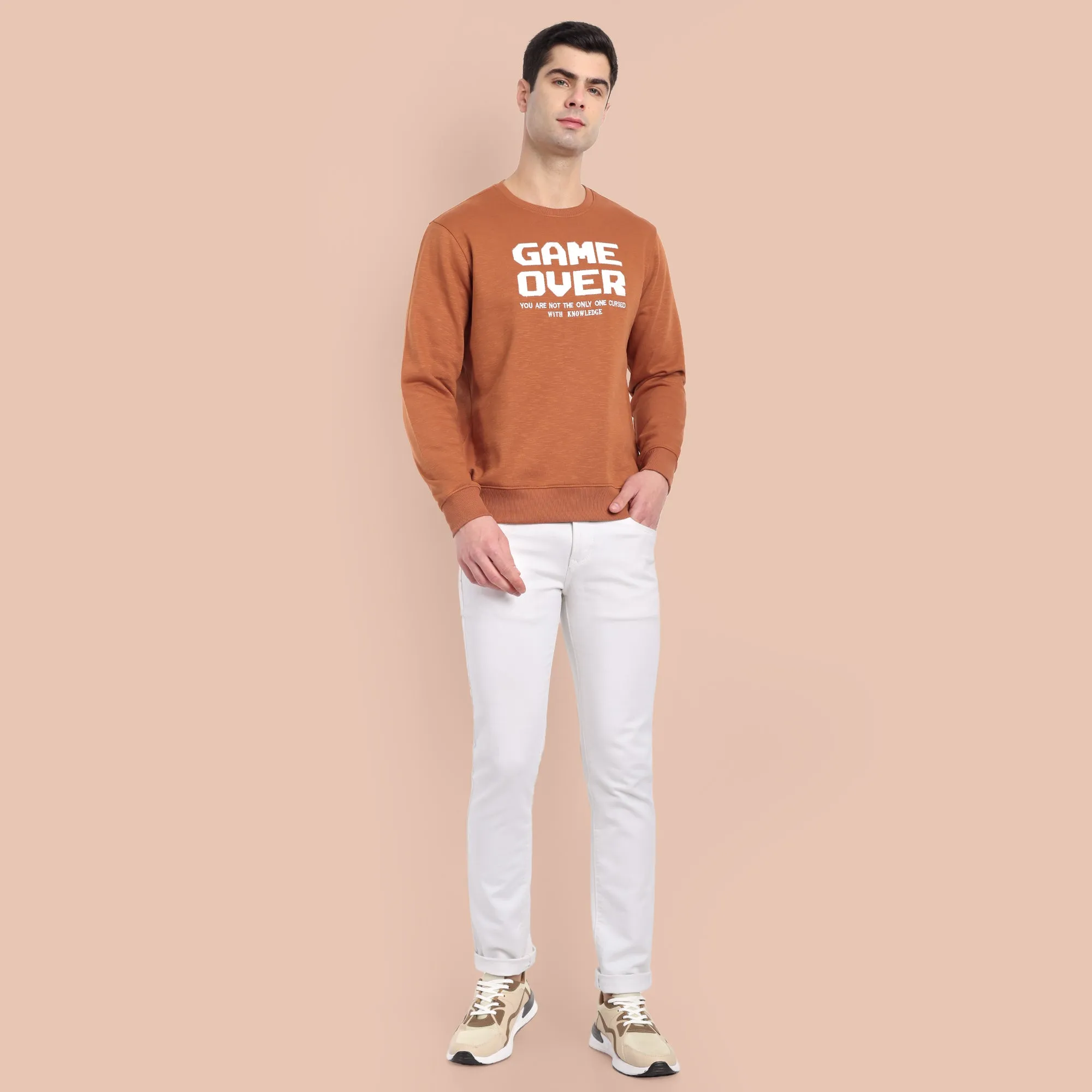 Men Rust Sweatshirt
