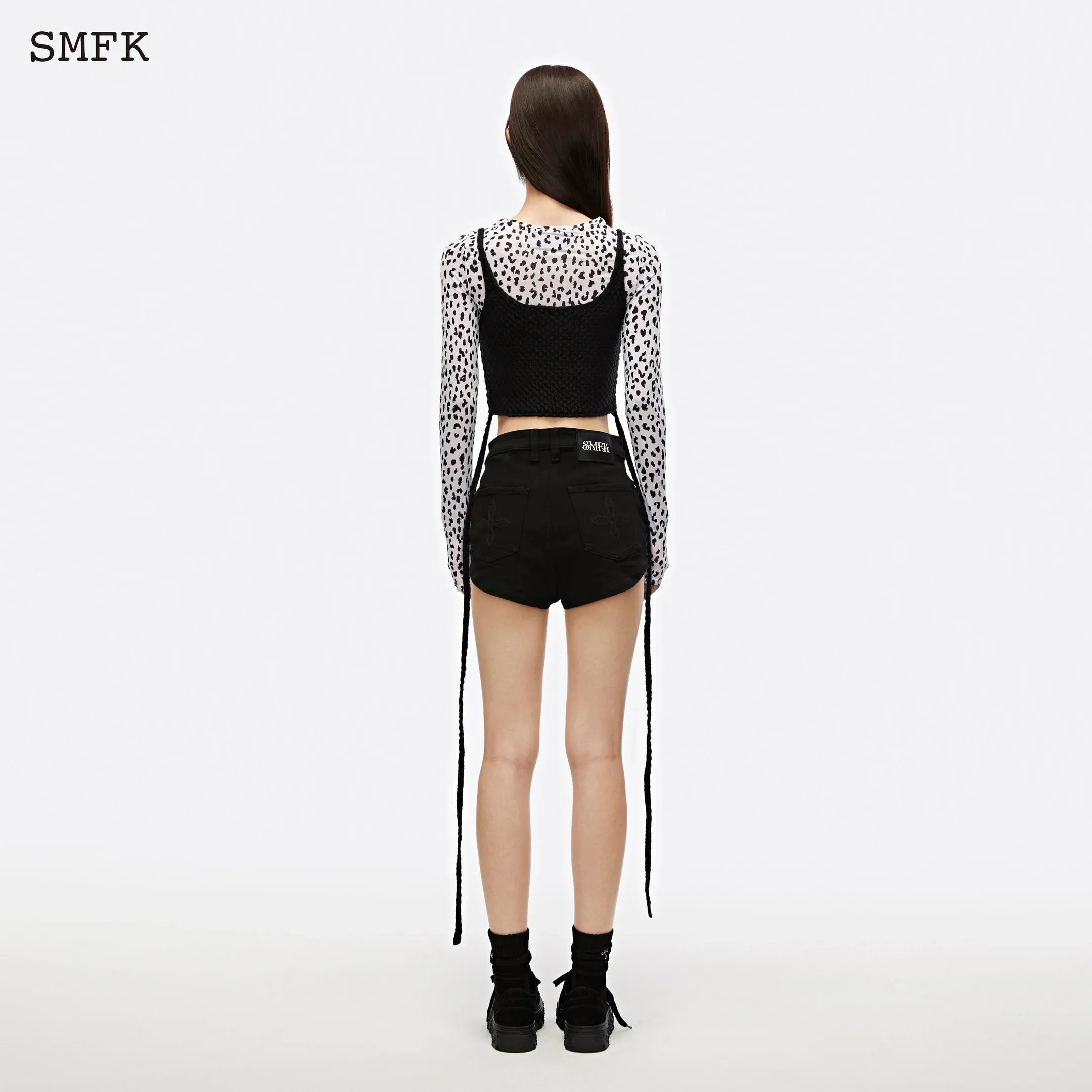 Mermaid Wool Knitted Vest Black