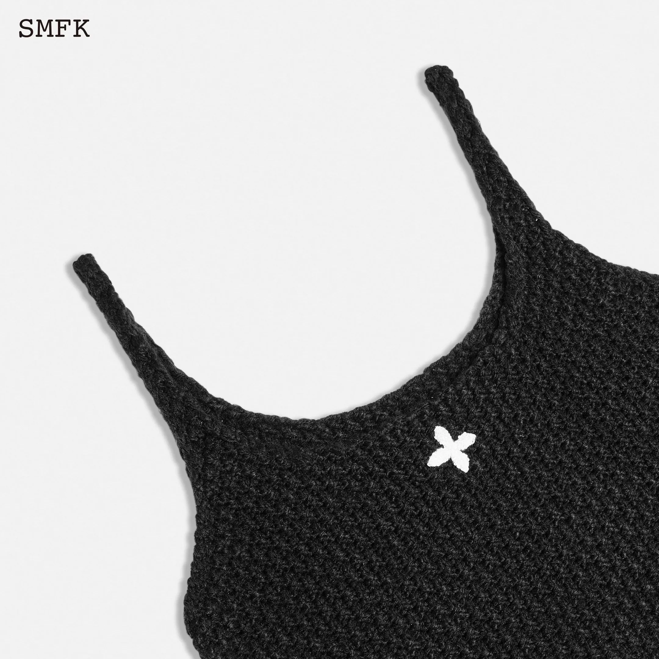 Mermaid Wool Knitted Vest Black