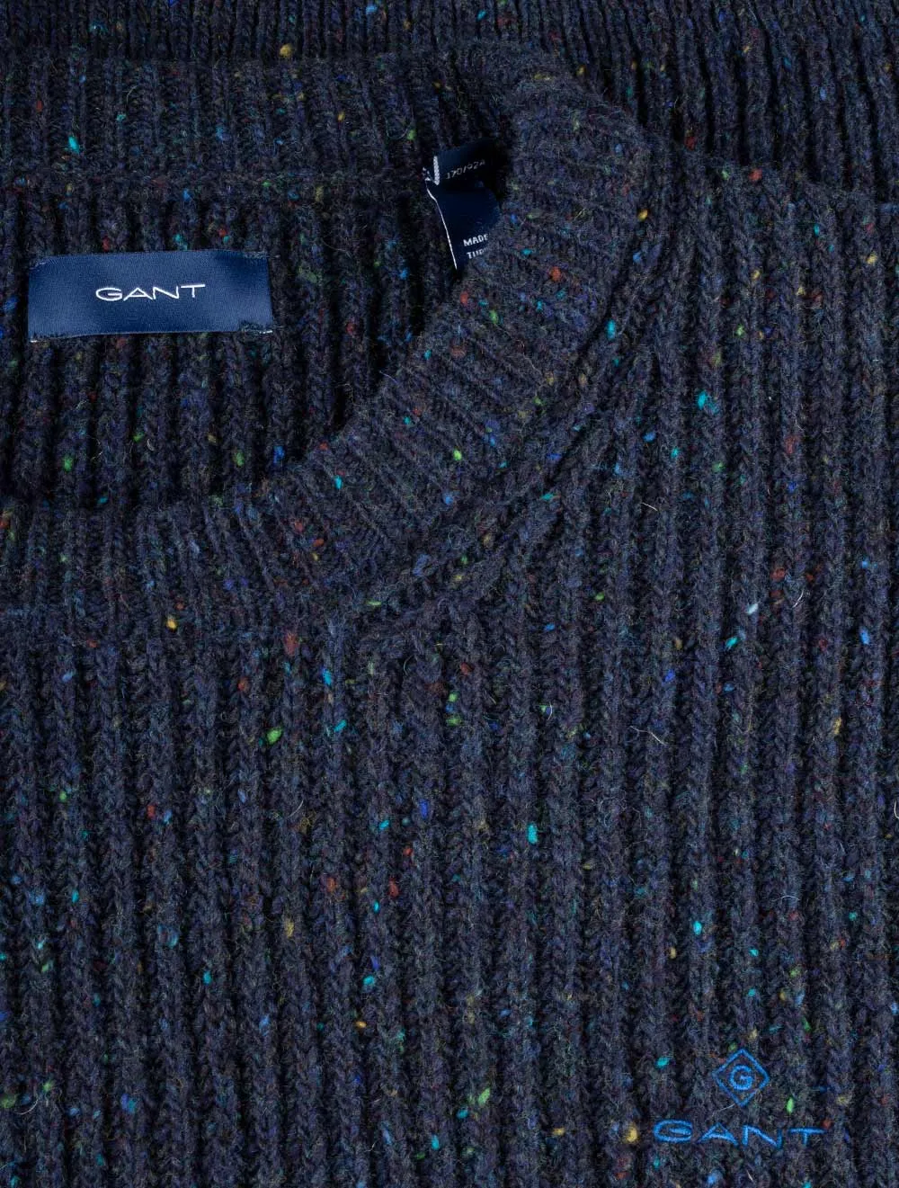 Neps Ribbed Crew Neck Sweater Evening Blue