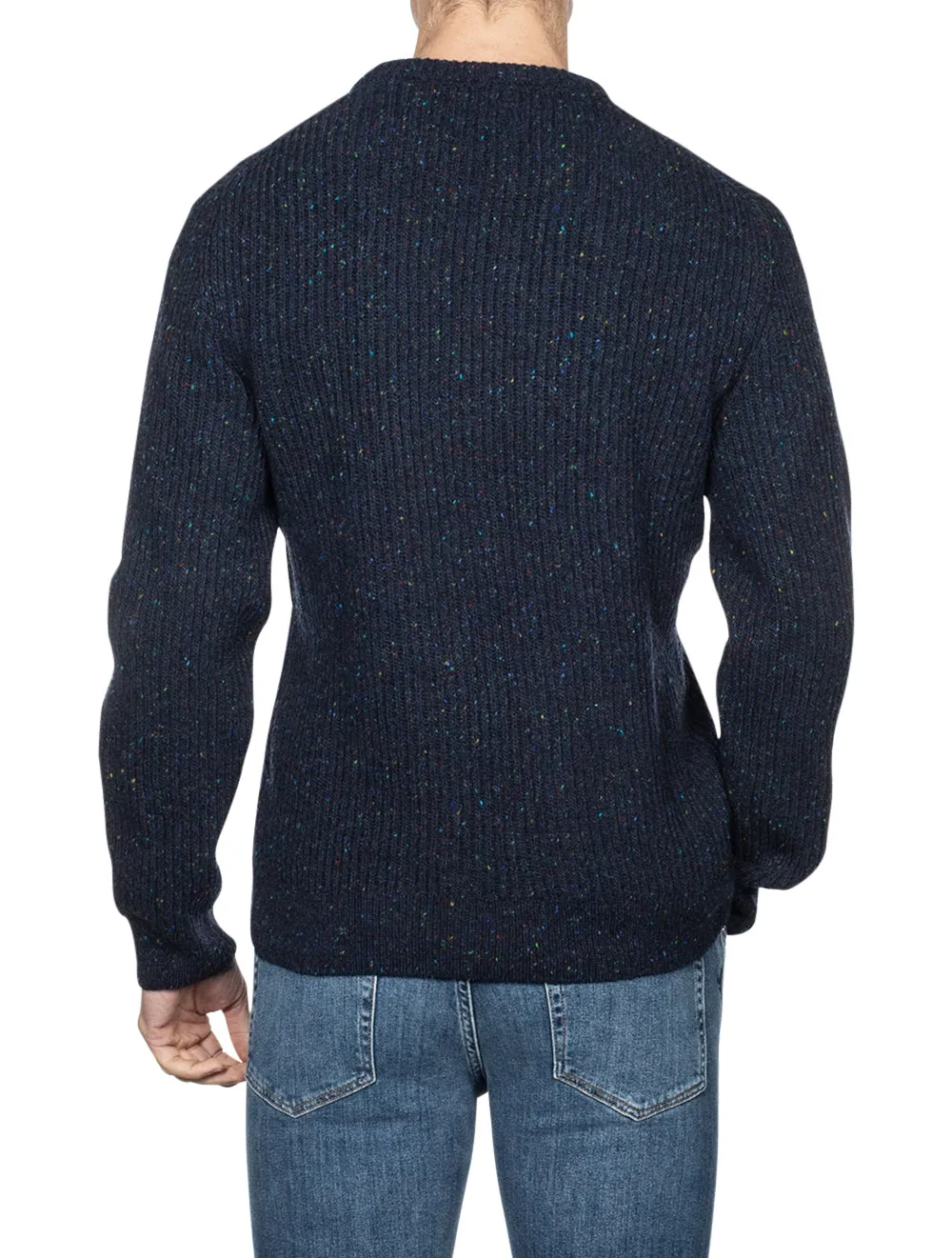 Neps Ribbed Crew Neck Sweater Evening Blue