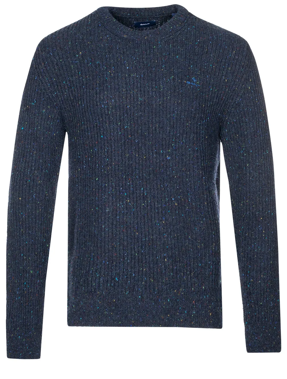 Neps Ribbed Crew Neck Sweater Evening Blue