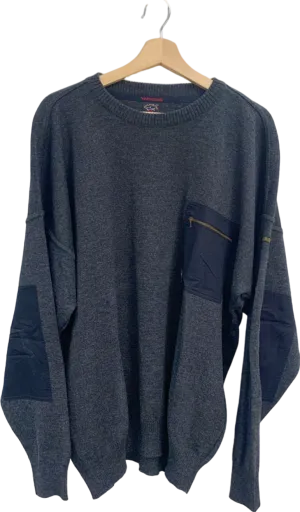Paul & Shark Charcoal Wool Acrylic Blend Jumper UK XXL