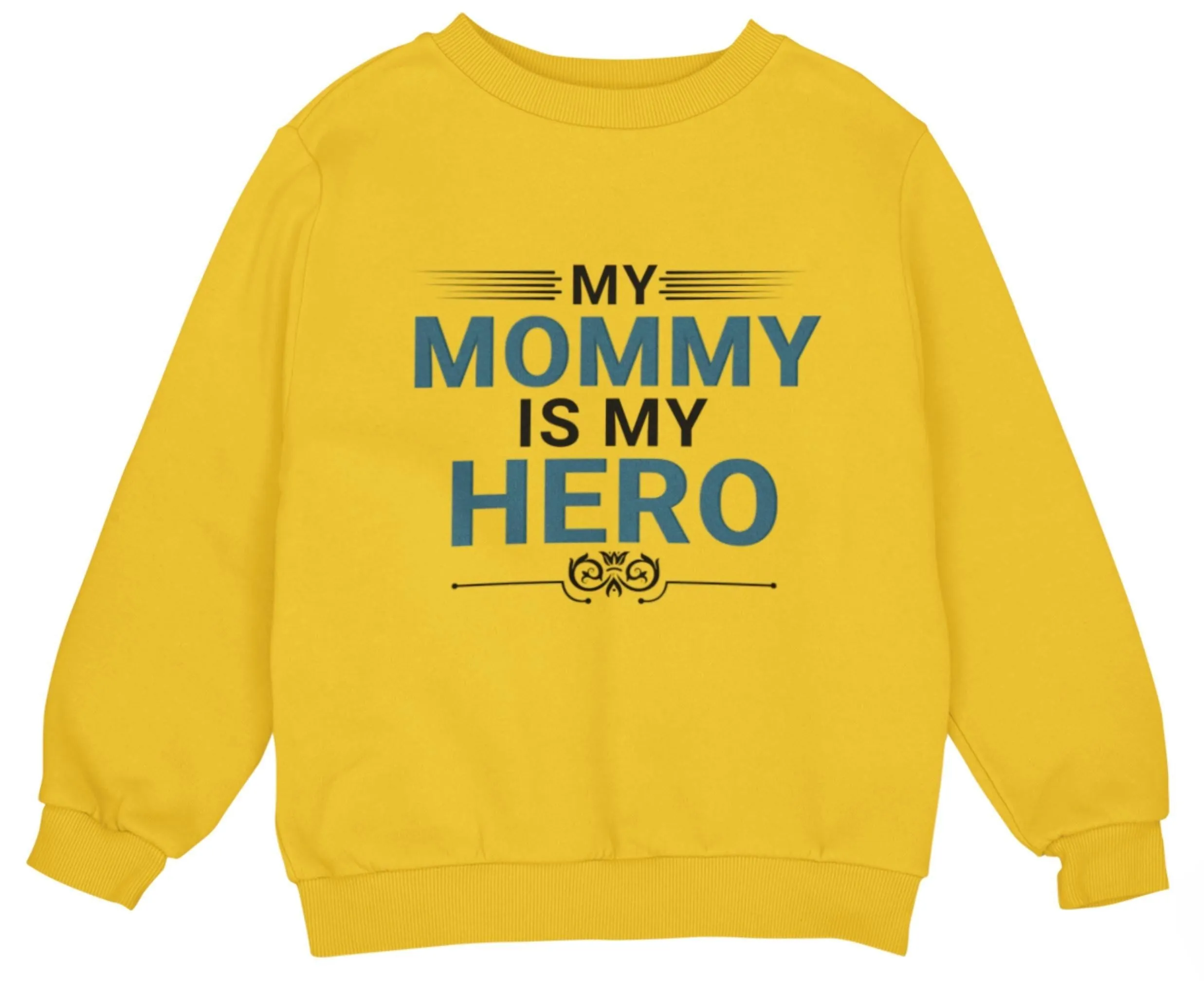 Personalized Long Sleeve Sweatshirt for Toddler Girls With Mommy is My Hero