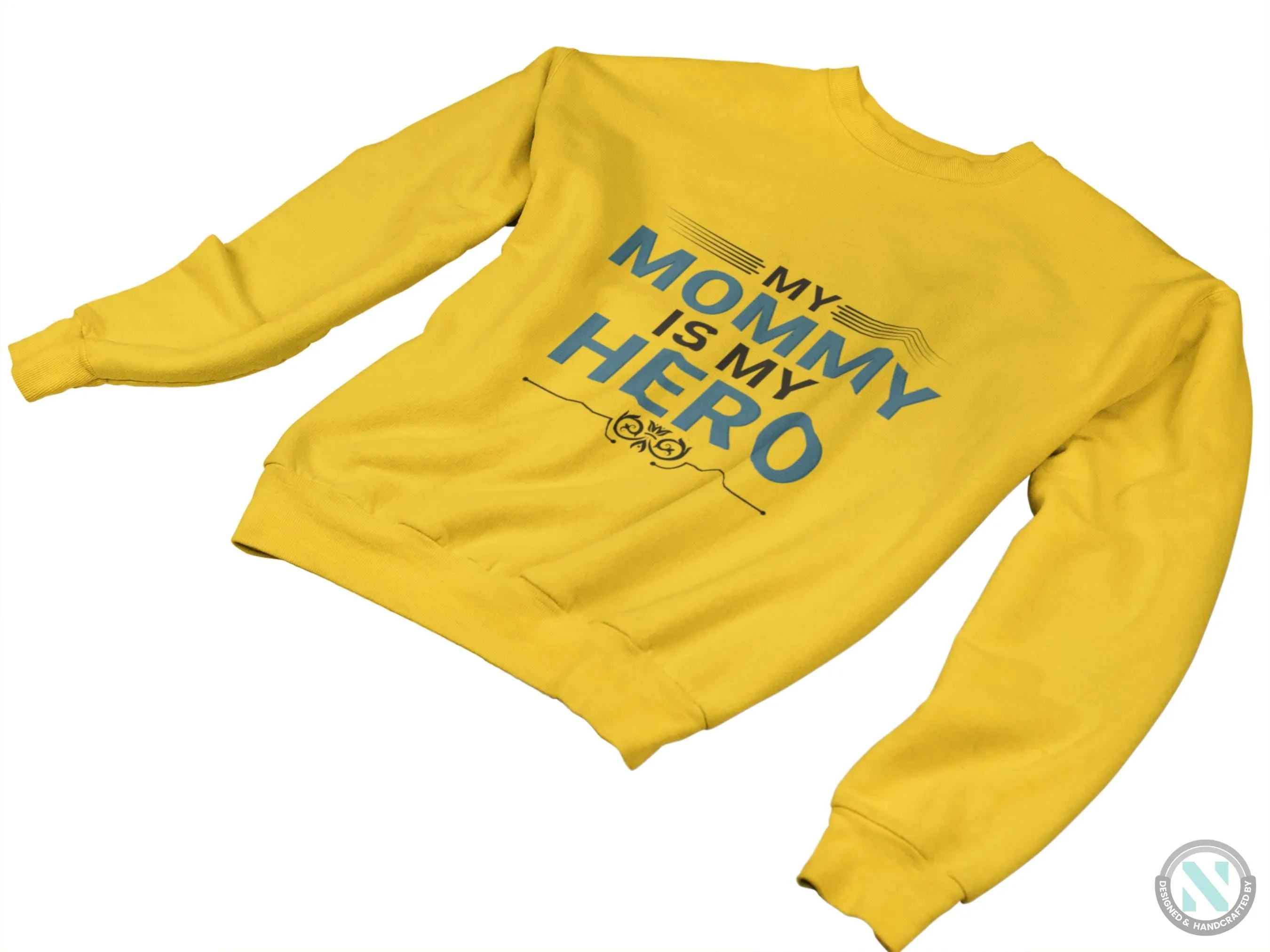 Personalized Long Sleeve Sweatshirt for Toddler Girls With Mommy is My Hero
