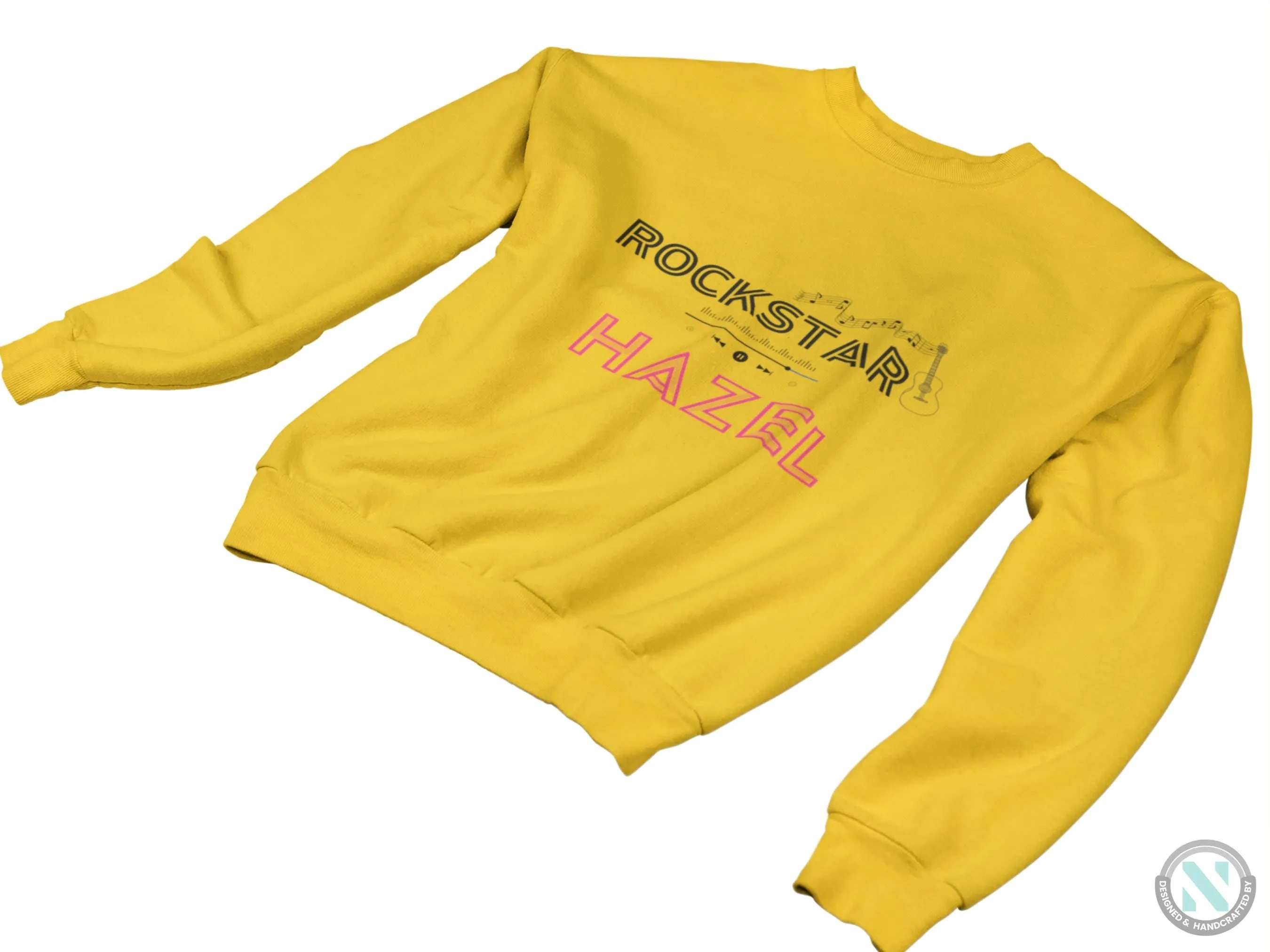 Personalized Name Toddler Boys Sweatshirt Gift with ROCKSTAR