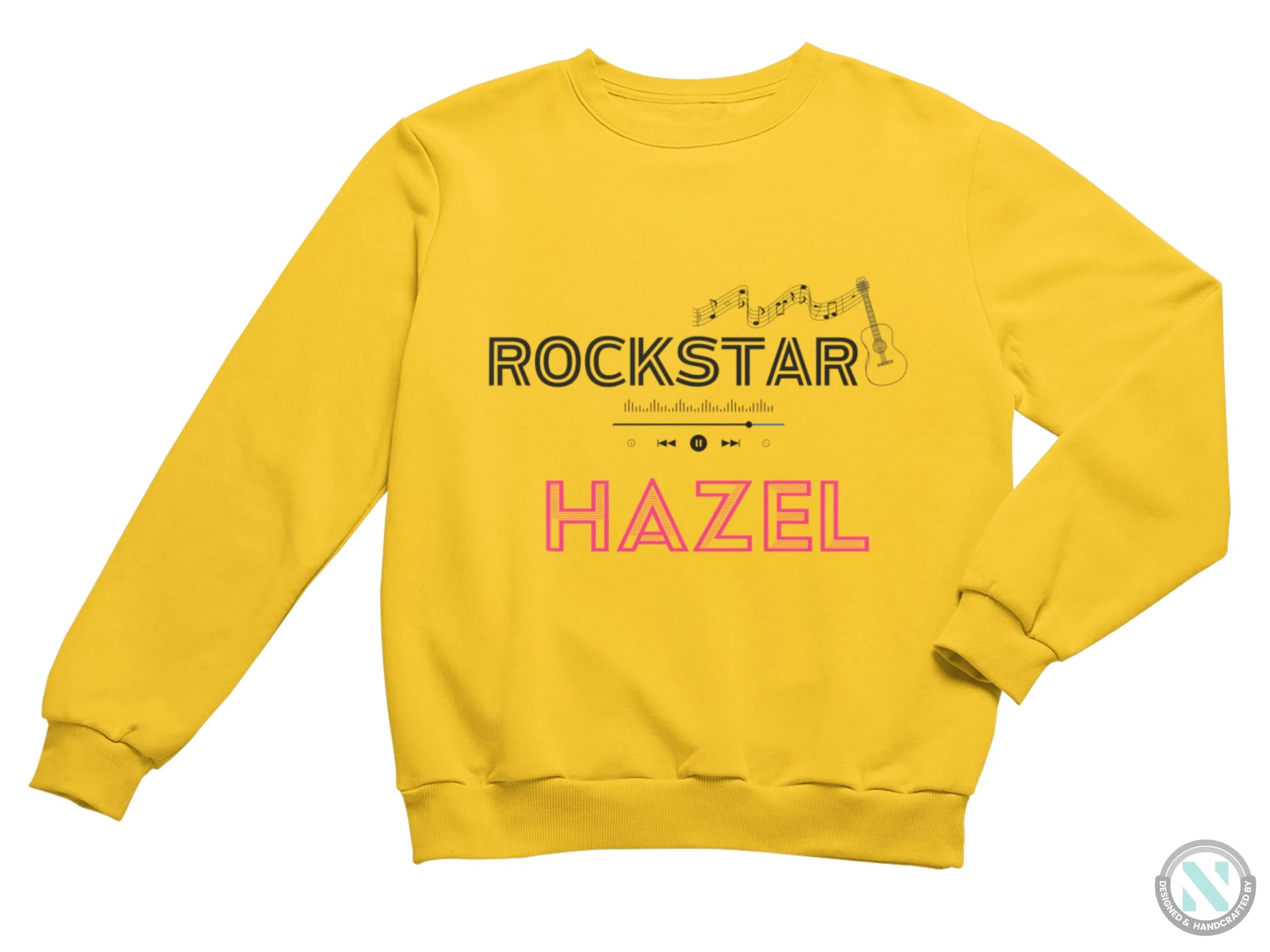 Personalized Name Toddler Boys Sweatshirt Gift with ROCKSTAR